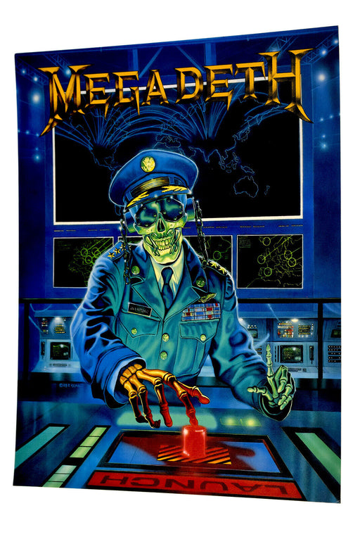 MEGADETH ORIGINAL Rare Dated 1990 Vintage Photocard High Quality - Very Good - Attic Discovery Shop