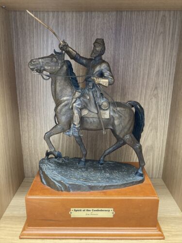 Jim Ponter Rare Spirit Of The Confederacy LE Limited Numbered Bronze Figure Vtg - Good - Attic Discovery Shop