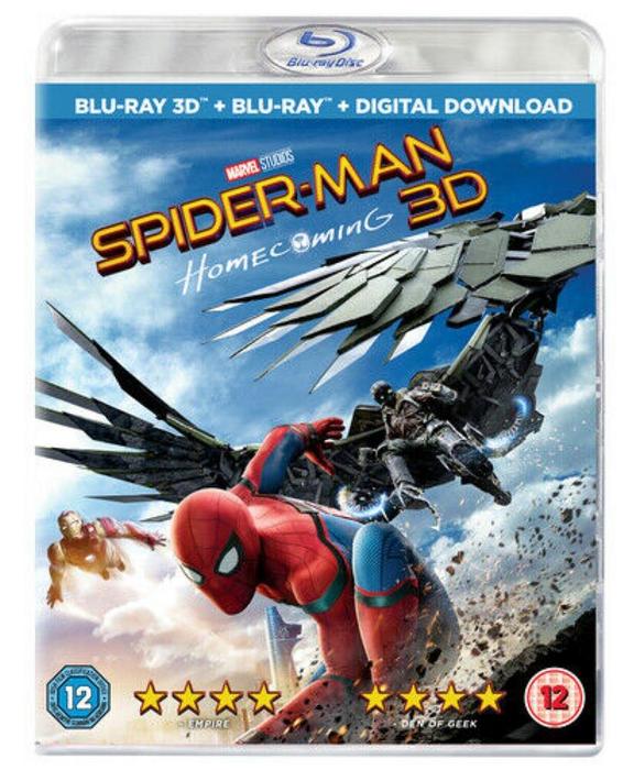 Spider-man Homecoming [Blu-ray 3D + 2D] [2017] [Region Free] - New Sealed - Attic Discovery Shop