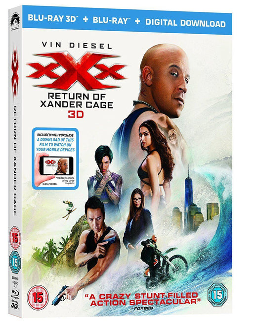 XXX The Return Of Xander Cage [Blu-ray 2D + 3D] [2017] [Region Free] - New Sealed - Attic Discovery Shop