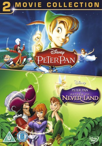 Peter Pan 1 and 2 [DVD] [1953] [Reg 2] Disney Two Movie Collection - New Sealed - Attic Discovery Shop