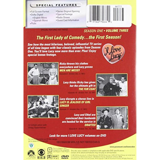 I Love Lucy Season 1 Volume 3 DVD [1951] [Region 1 US Import NTSC] - New Sealed - Attic Discovery Shop