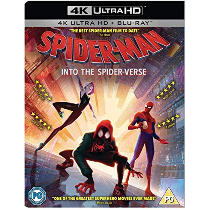 Spider-man Into The Spider-Verse [4K Ultra HD + Blu-ray] [2018] [Region Free] - Very Good - Attic Discovery Shop