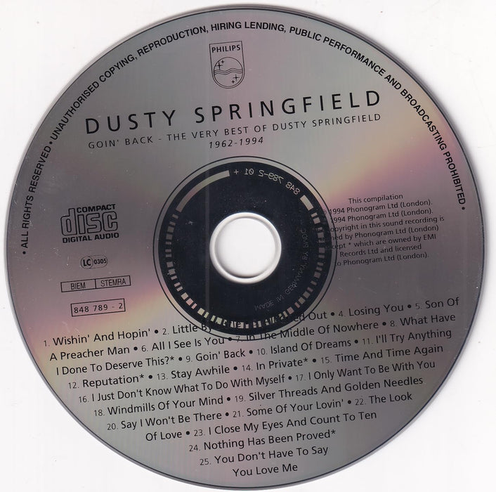 Goin' Back - Very Best Of - Dusty Springfield [CD Album] - Very Good - Attic Discovery Shop