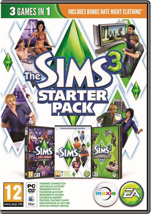 The Sims 3: Starter Bundle (PC / Mac DVD-ROM Game) 3 Disc Set - Very Good - Attic Discovery Shop