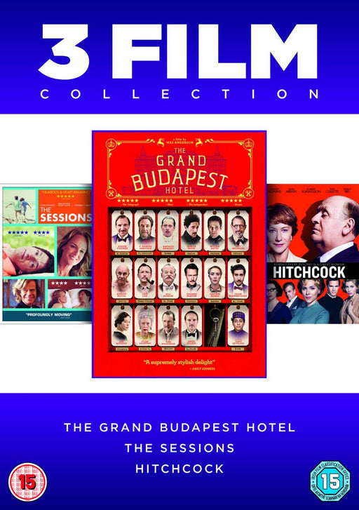 The Grand Budapest Hotel / The Sessions / Hitchcock [DVD] [2014] UK - New Sealed - Attic Discovery Shop