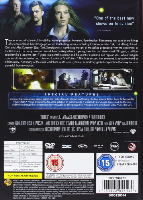 Fringe: Season 1-4 [DVD Box Set] [2012] [Region 2] [GC] Complete Series 1 to 4 - Good - Attic Discovery Shop