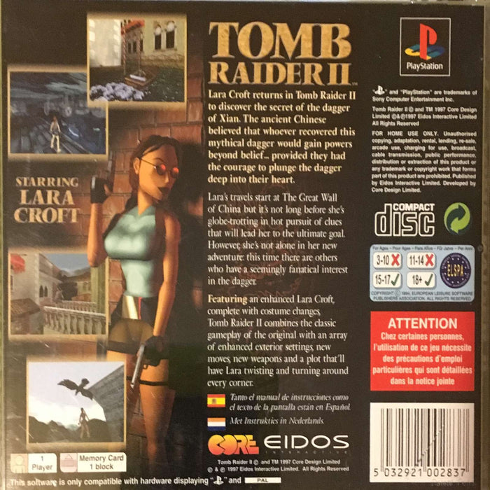 Tomb Raider 2 II Lara Croft (PS1 PlayStation 1 Game) [PAL UK] - Very ...