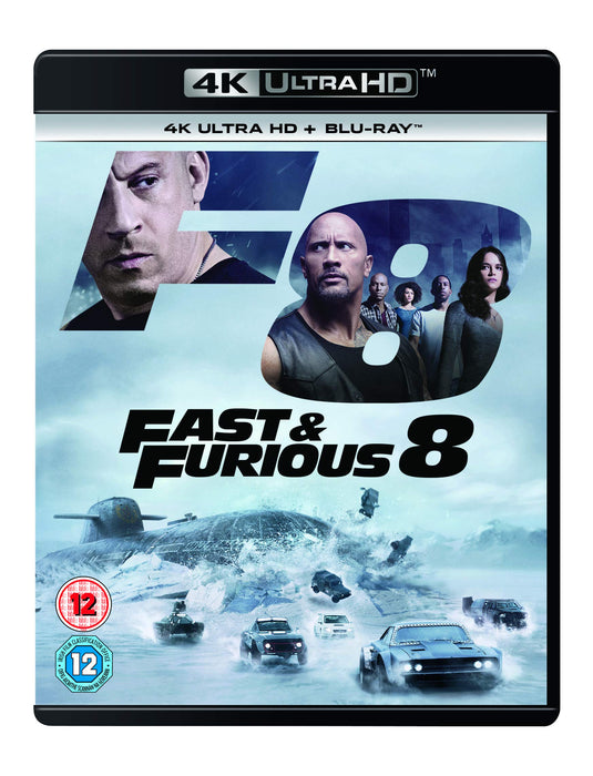 Fast and Furious 8 (4K Ultra-HD UHD + Blu-ray) [2017] [Region Free] (2 Disc Set) - Very Good - Attic Discovery Shop