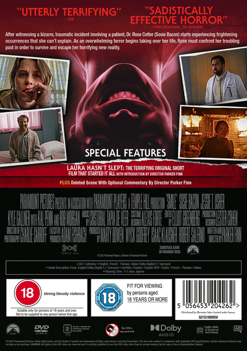 Smile [DVD] [2022] [Region 2] (Horror) - New Sealed - Attic Discovery Shop