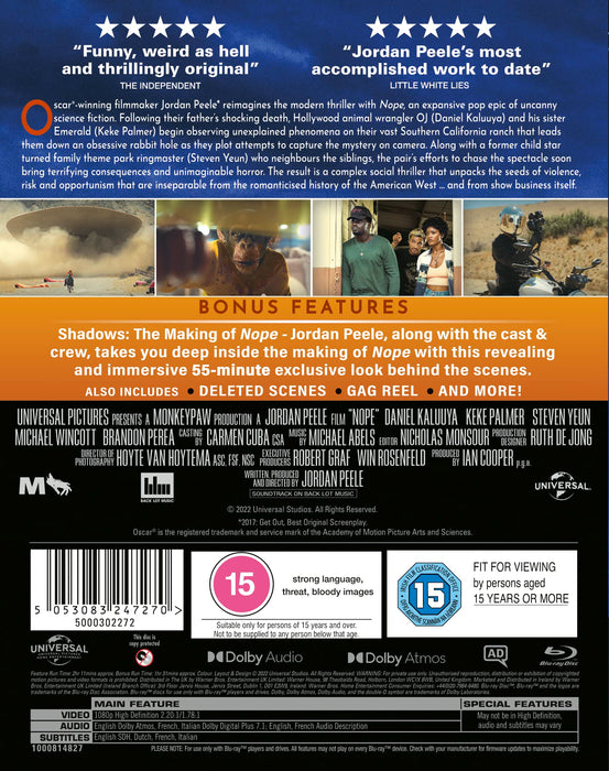Nope [Blu-ray] [2022] [Region B] - New Sealed - Attic Discovery Shop