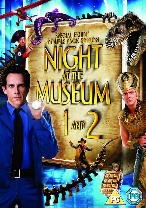 Night at the Museum 1 & 2 Double Film Collection DVD [2006] Region 2 NEW Sealed