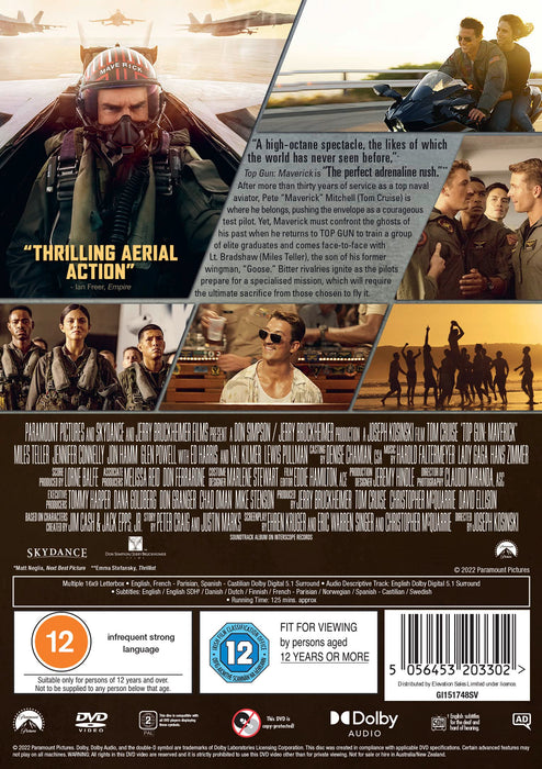 Top Gun: Maverick [DVD] [2022] [Region 2] Tom Cruise - Very Good - Attic Discovery Shop