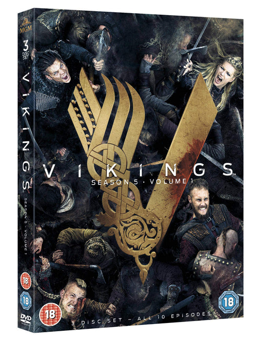 Vikings: Season 5 - Volume 1 [DVD] [2017] [2018] [Region 2] - New Sealed - Attic Discovery Shop