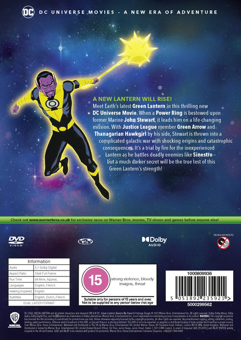 Green Lantern: Beware My Power [DVD] [2022] [Region 2] DC Movie - New Sealed - Attic Discovery Shop