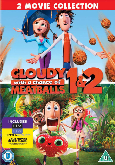 Cloudy With A Chance Of Meatballs 1-2 [DVD] [Region 2] Two Movie Collection - Like New - Attic Discovery Shop