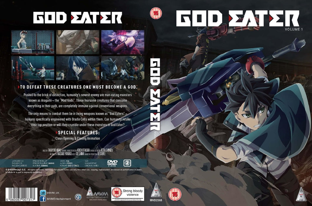 God Eater: Volume 1 (2 Hours 48 Mins) - Anime [DVD] 2017 [Region 2] - New Sealed - Attic Discovery Shop