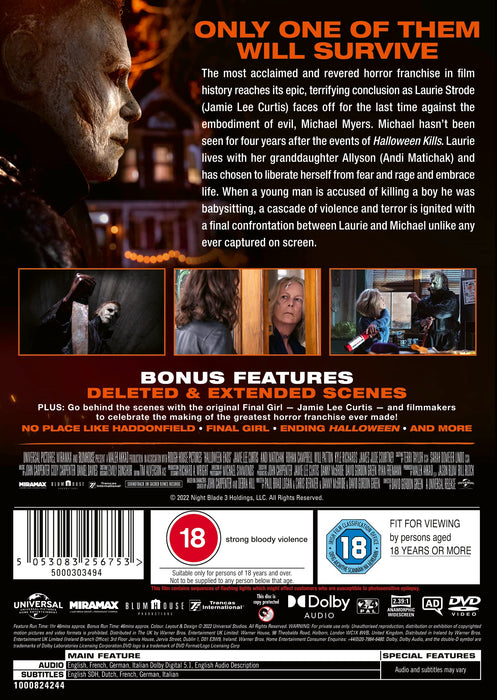 Halloween Ends [DVD] [2022] [2023] [Region 2, 4 / PAL UK] - New Sealed - Attic Discovery Shop