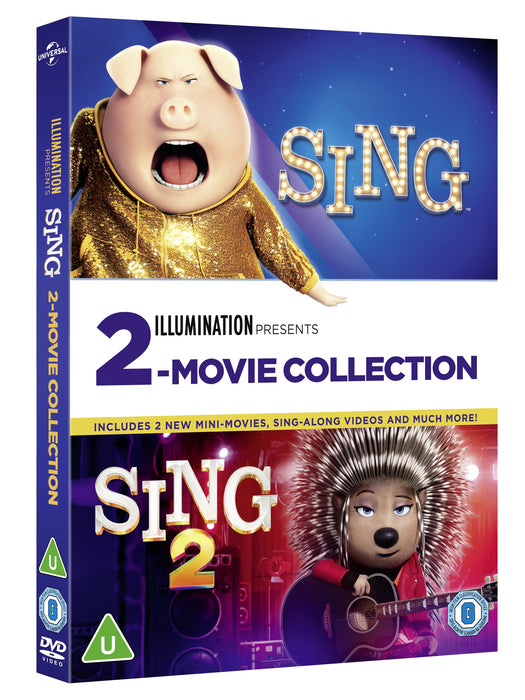 Sing/Sing 2 [DVD] [2022] English Version [Region 2, 4 & 5] (1 & 2 Collection) LN - Like New - Attic Discovery Shop
