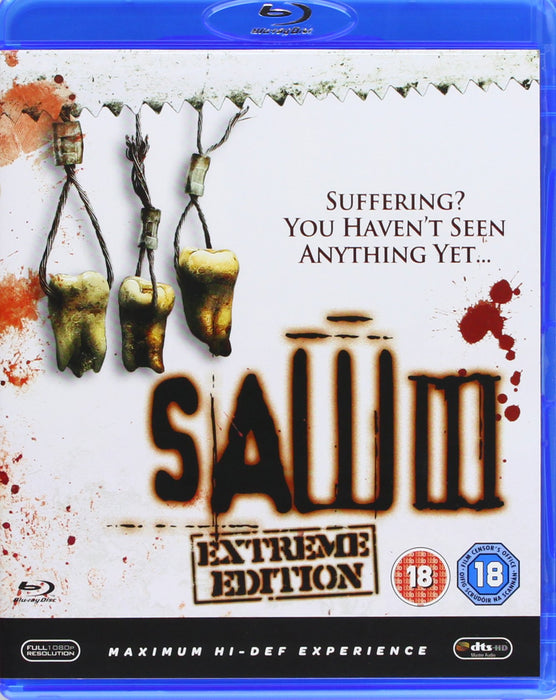 Saw 3 III - Extreme Edition [Blu-ray] [2006] [Region B] (Horror) - Like New - Attic Discovery Shop