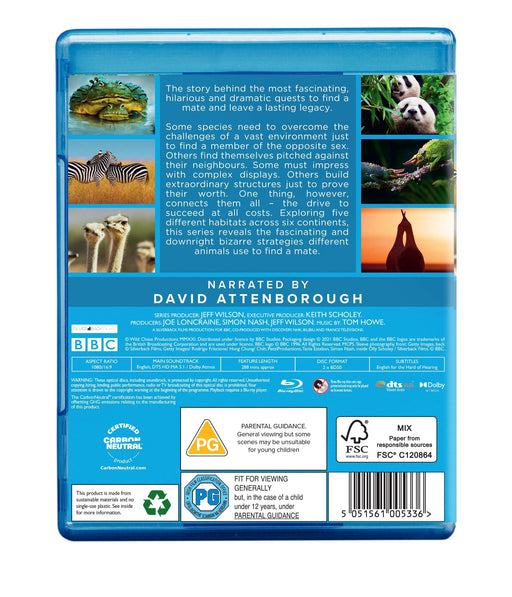 The Mating Game - David Attenborough BBC Earth [Blu-ray] [2021] [Region B] - Like New - Like New - Attic Discovery Shop