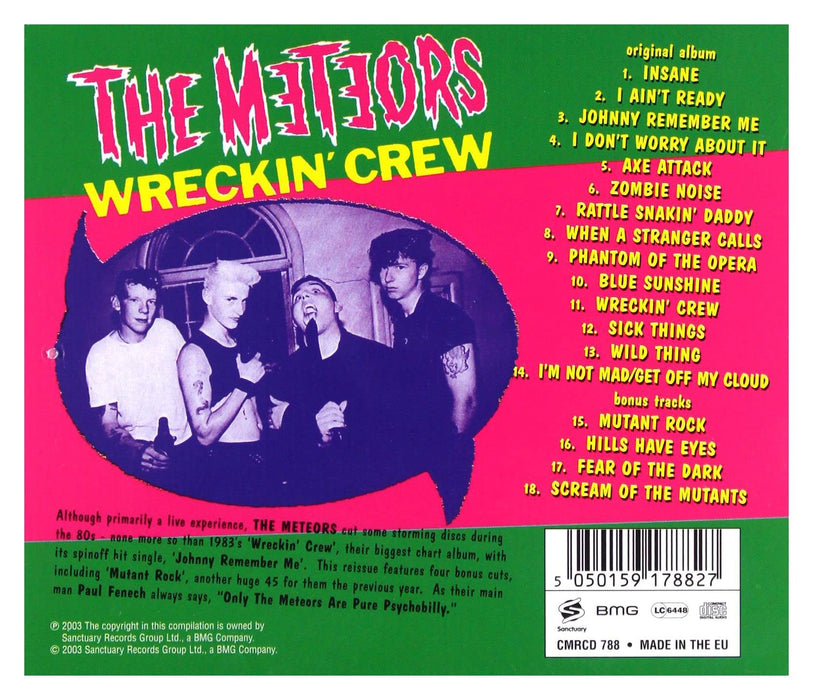 Wreckin' Crew - The Meteors (Rare Bonus Track Edition) [CD Album] - New Sealed - Attic Discovery Shop