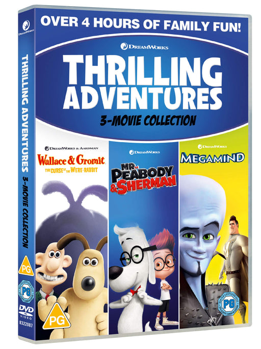 Thrilling Adventures (Wallace & Gromit: Curse / Megamind) DVD 2020 UK NEW Sealed - Attic Discovery Shop