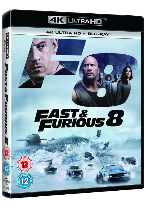 Fast and Furious 8 (4K Ultra-HD UHD + Blu-ray) [2017] [Region Free] (2 Disc Set) - Very Good - Attic Discovery Shop