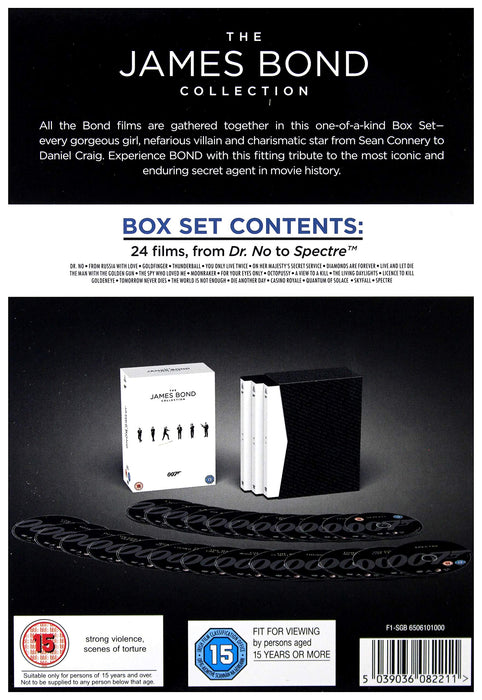 James Bond Collection, The 1-24 (24 Films) [DVD Box Set] [1962-2015] [Region 2] - Good - Attic Discovery Shop