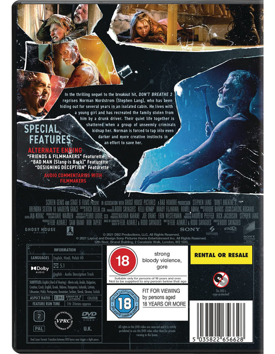 Don't Breathe 2 [DVD] [2021] [Region 2] (Horror) - Like New - Attic Discovery Shop