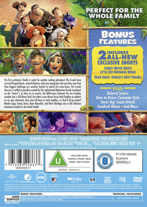 The Croods: A New Age [DVD] [2021] [Region 2, 4] - New Sealed - Attic Discovery Shop