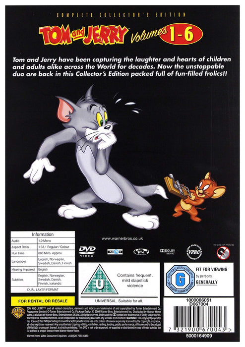 Tom And Jerry: Complete Volumes 1-6 Collector's [DVD Box Set] [1941] [Region 2] - Very Good