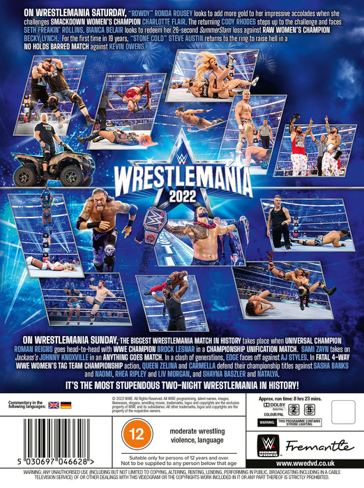 WWE: WrestleMania 38 [DVD] [2022] [Region 2, 4 / PAL UK] (Wrestling) [8+ Hours!] - Like New - Attic Discovery Shop