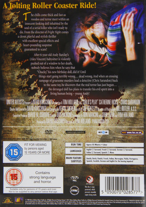 Child's Play (1988) [DVD] [Region 2] (Horror / Comedy) - New Sealed - Attic Discovery Shop