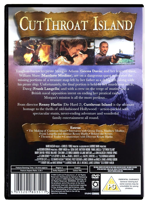 Cutthroat Island [DVD] [1995] [Region 2] - New Sealed - Attic Discovery Shop