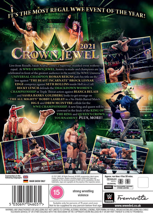 WWE: Crown Jewel 2021 [DVD] [Region 2, 5] Wrestling - New Sealed - Attic Discovery Shop