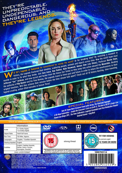 DC's Legends of Tomorrow: Season 3 [DVD] [2017] [2018] [Region 2] VGC - Very Good