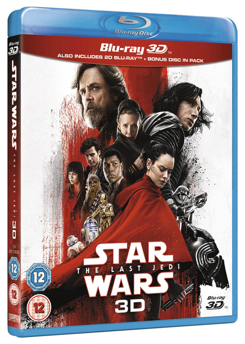 Star Wars: The Last Jedi [Blu-ray 3D + 2D + Bonus Disc] [2017] [Region Free] - Very Good - Attic Discovery Shop