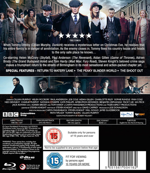 Peaky Blinders Series 4 Fourth Season [Blu-ray] [2018] [Region B] - New Sealed - Attic Discovery Shop