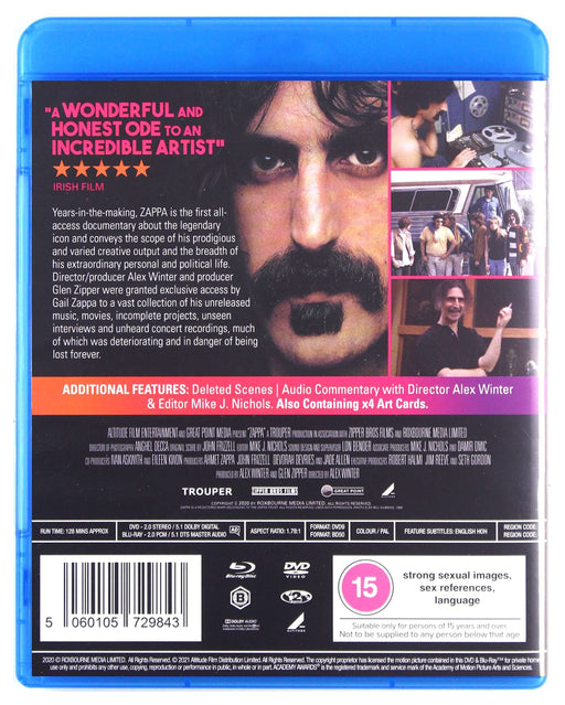 Zappa (Dual Format DVD + Blu-ray) [Region B] (Documentary) - New Sealed - Attic Discovery Shop