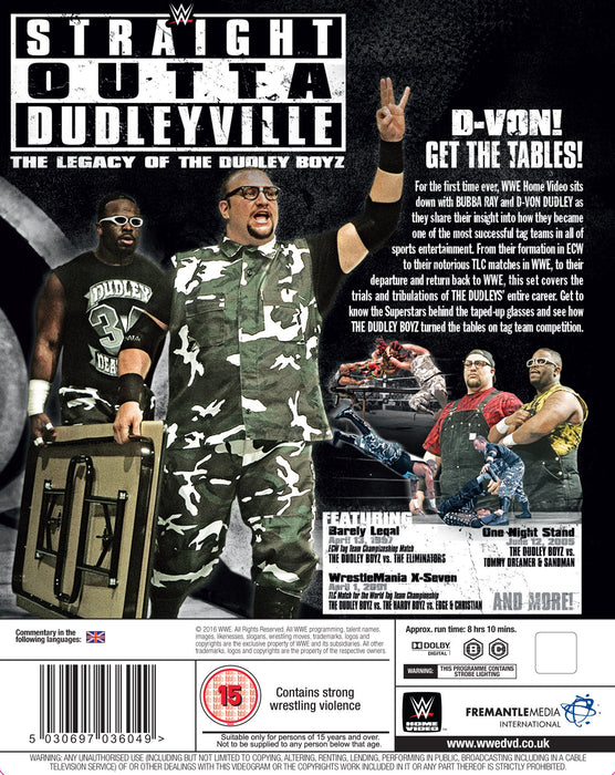 WWE: Straight Outta Dudleyville Legacy Of The Dudley Boyz Blu-ray Steelbook Ed. - Good - Attic Discovery Shop