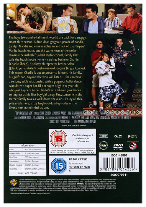 Two And A Half Men The Complete Third Season Series 3 DVD [Reg 2] - New Sealed - Attic Discovery Shop