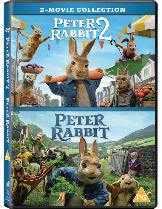 Peter Rabbit 1 and 2 Set Two Film Collection [DVD] 2020 [Region 2] - New Sealed - Attic Discovery Shop