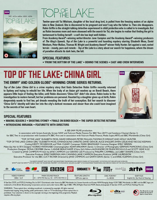 Top of the Lake: The Collection [Blu-ray Box Set] [2017] [Region B] - New Sealed - Attic Discovery Shop