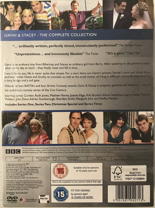 Gavin And Stacey Complete Collection BBC [DVD Box Set] [Region 2] - New Sealed - Attic Discovery Shop