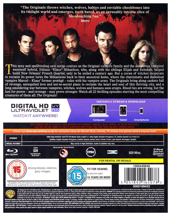 Originals, The First Season S1 Series 1 [Blu-ray] 2014 Region Free - New Sealed - Attic Discovery Shop