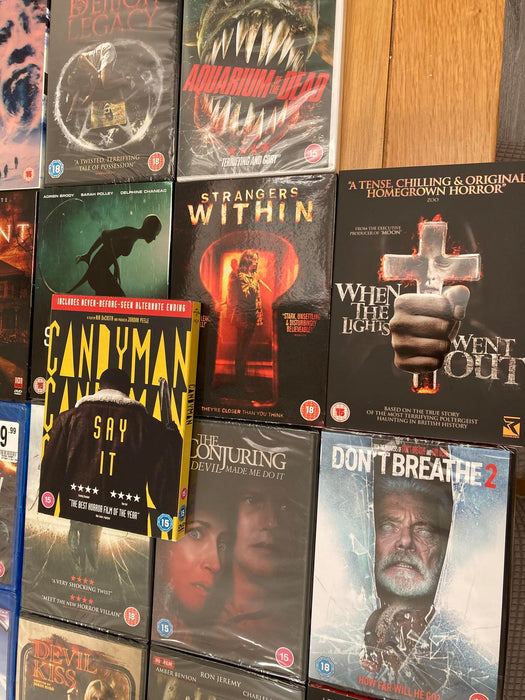 Blu-ray & DVD Horror Wholesale Joblot ALL New Sealed Large Mixed Bundle 53 total - Attic Discovery Shop