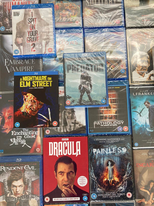 Blu-ray & DVD Horror Wholesale Joblot ALL New Sealed Large Mixed Bundle 53 total - Attic Discovery Shop