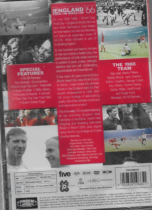 How England Won The World Cup 66 1966 (2 Disc Set) [DVD] [Region 2] - New Sealed - Attic Discovery Shop