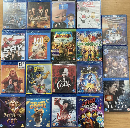 Blu-ray 4K UHD Kids & Family Films Joblot ALL New Sealed Mixed Bundle (19 total) - Attic Discovery Shop